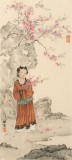 何揮毫 《拈花仕女圖》 當代新安畫派代表性名家